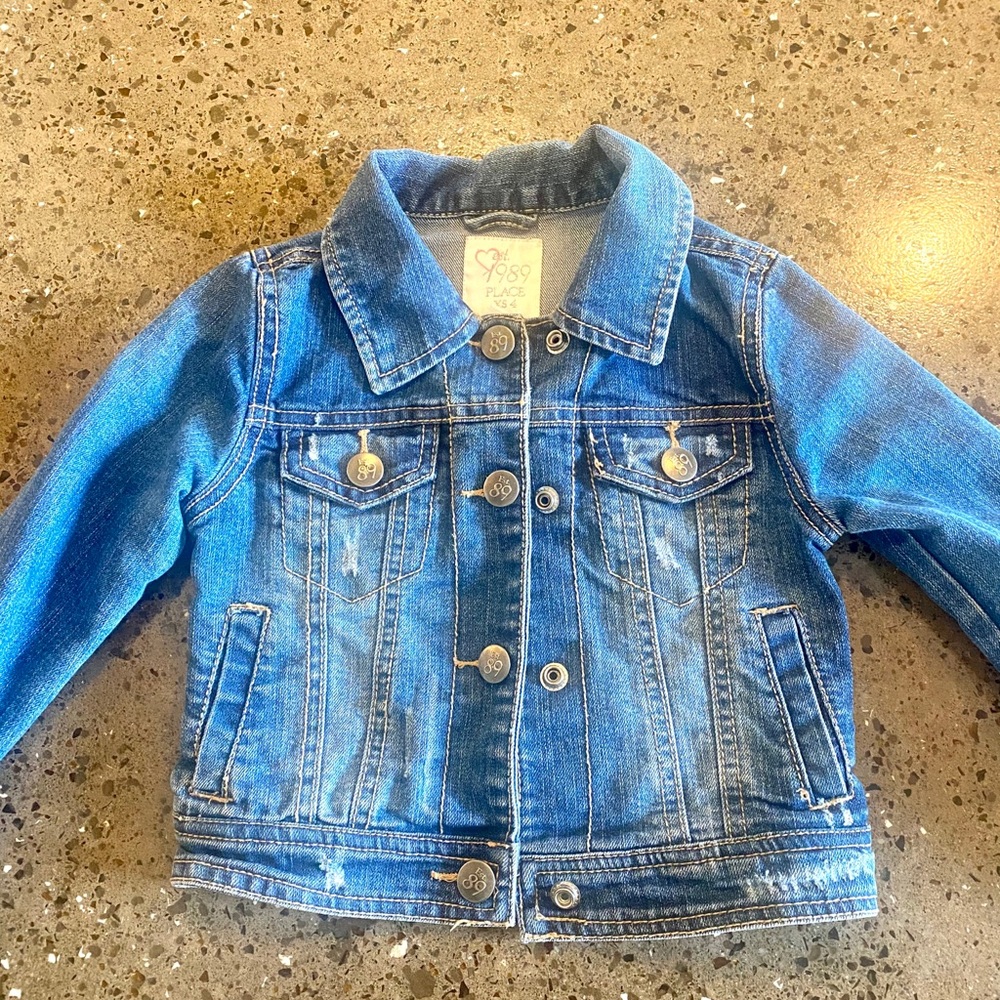 Toddler Girls Distressed Jean Jacket TCP Size XS 4